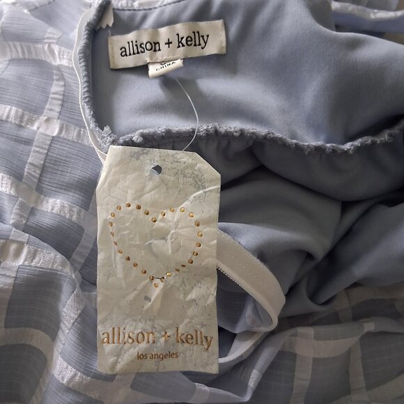 allison + kelly Light Blue & White Checkered Sundress Women's Size XS - Picture 11 of 15